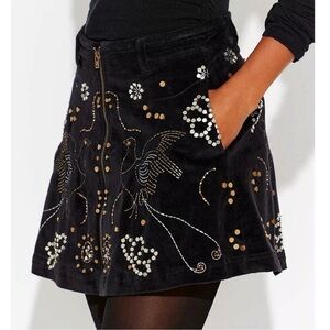 Free People Metallic Mini Skirt